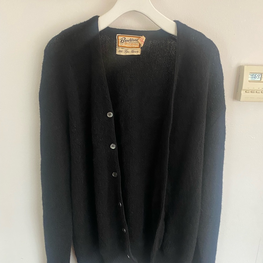 Brooks Brothers Black Alpaca Sweater
